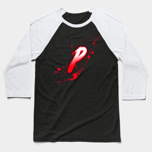 Bloody letter P Baseball T-Shirt